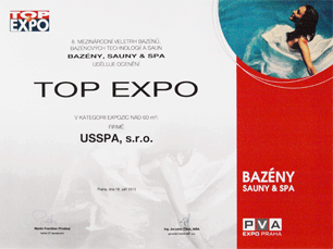 Ocenění - Top Expo - For Arch 2013 pro expozici USSPA na veletrhu v Praze