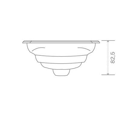 Technický nákres komerční vířivky USSPA Rondo rozměry 200 x 200 x 82,5 cm | © USSPA