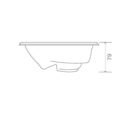 Technický nákres privátní vířivky USSPA Aston rozměry 195 x 199 x 79 cm | © USSPA