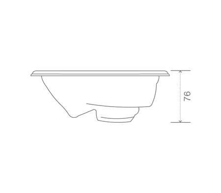 Technický nákres privátní vířivky USSPA Benjamin rozměry 155 x 200 x 76 cm | © USSPA