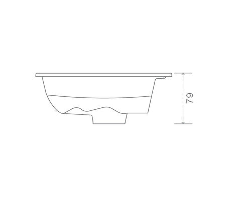 Technický nákres privátní vířivky USSPA Draco iN rozměry 179 x 209 x 79 cm | © USSPA