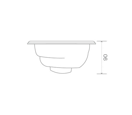 Technický nákres privátní vířivky USSPA Noel rozměry 200 x 200 x 90 cm | © USSPA